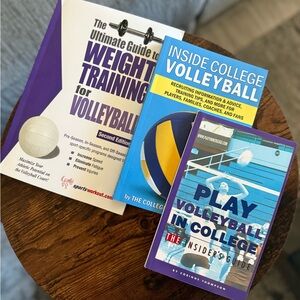 Books (3) Inside College Volleyball, Play Volleyball, Weight Training. College